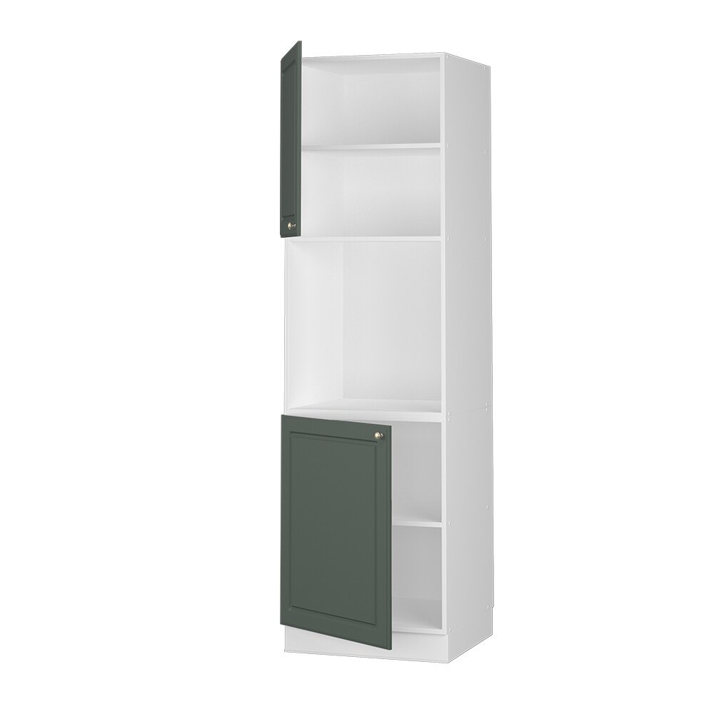 Vicco Herdumbauschrank Küchenschrank Küchenmöbel Fame-Line Landhaus Weiß Grün 60 cm Gold Küche Einbauküche Blende Herdschrank Hochschrank Küchenzeile Drehtür Einlegeboden