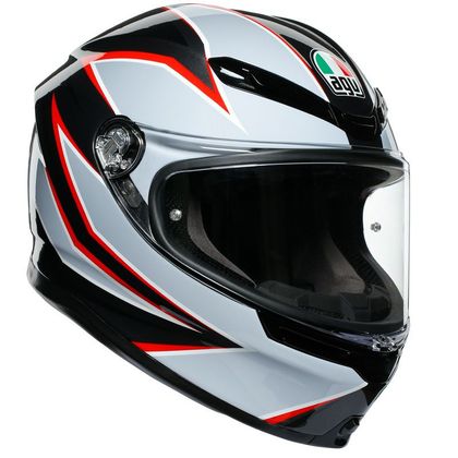 Casque AGV K-6 - FLASH MATT - Gris / Rouge