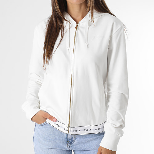 Sweat Zippé Capuche Femme O3YQ00-KBS91 Beige Clair