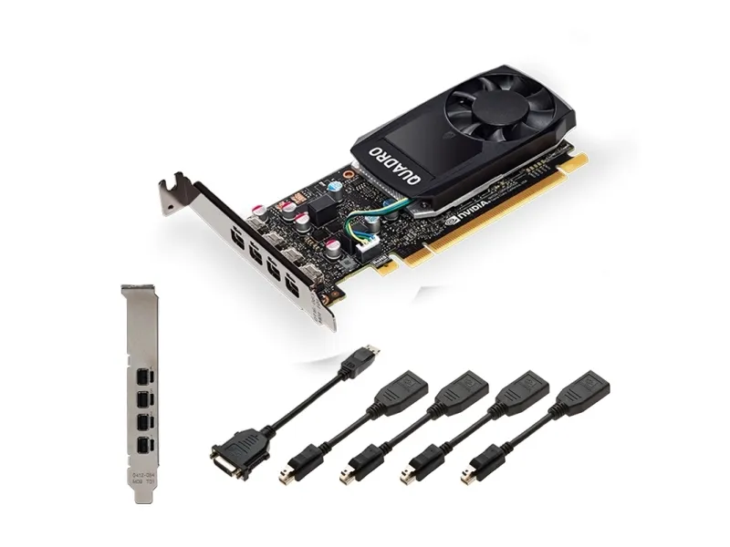 NVIDIA Quadro P1000 - Grafikkort - Quadro P1000 - 4 GB GDDR5 - PCIe 3.0 x16 lavprofil - 4 x Mini DisplayPort - Adapters Included