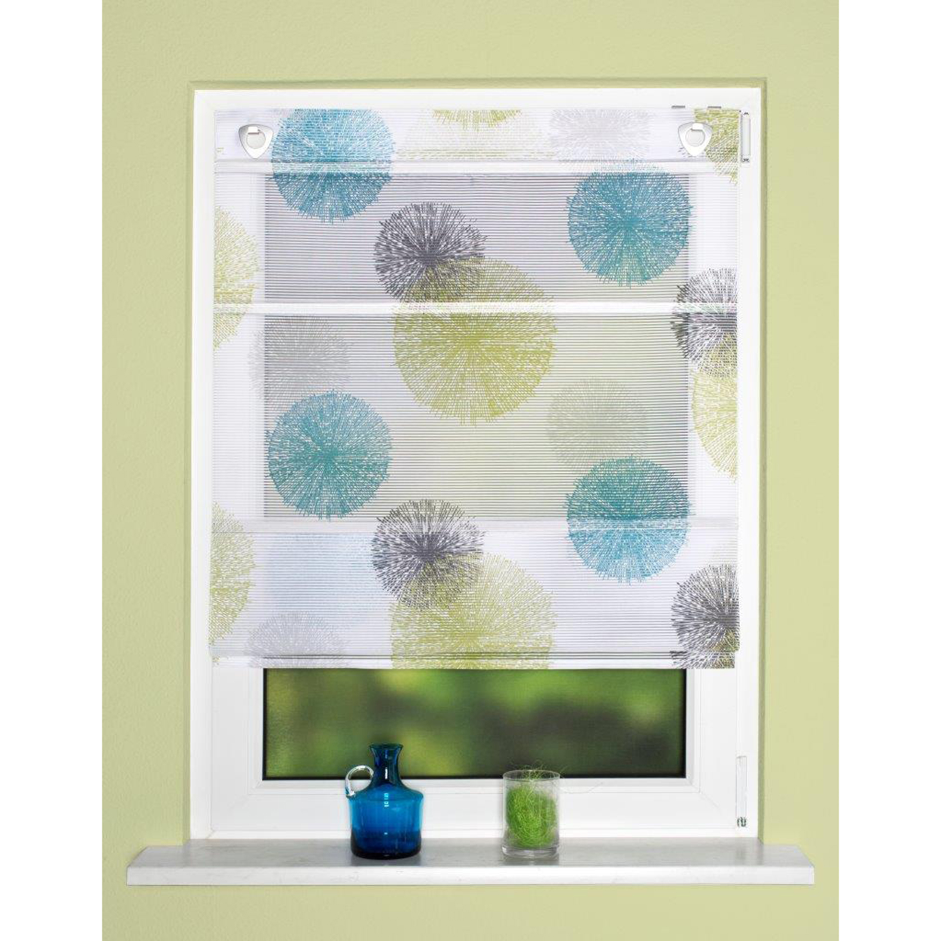 Magnetrollo RAWLINS - blau-grün - 45x130 cm
