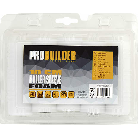 Probuilder malerrulle skum 10 cm 10 stk.