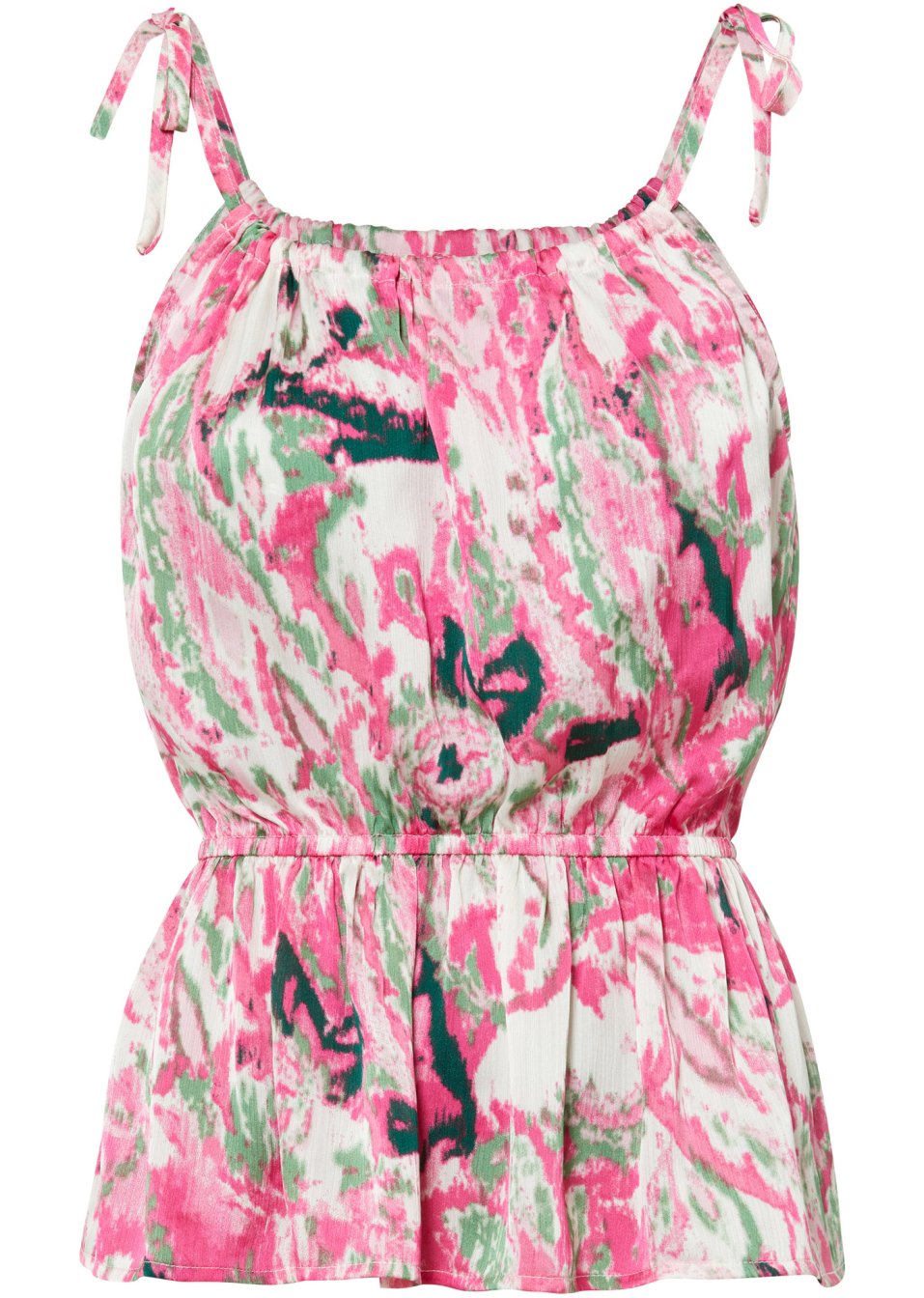 Top-blouse en satin imprimé