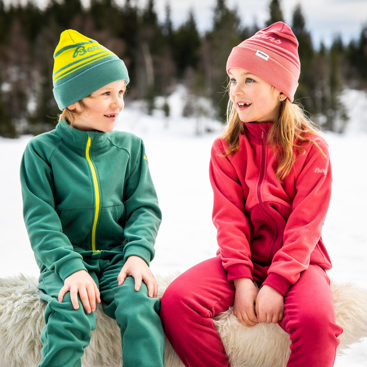 Bergans Smådøl V5 LongZip Kids Set<br>Varmt og deilig fleece-sett til barn