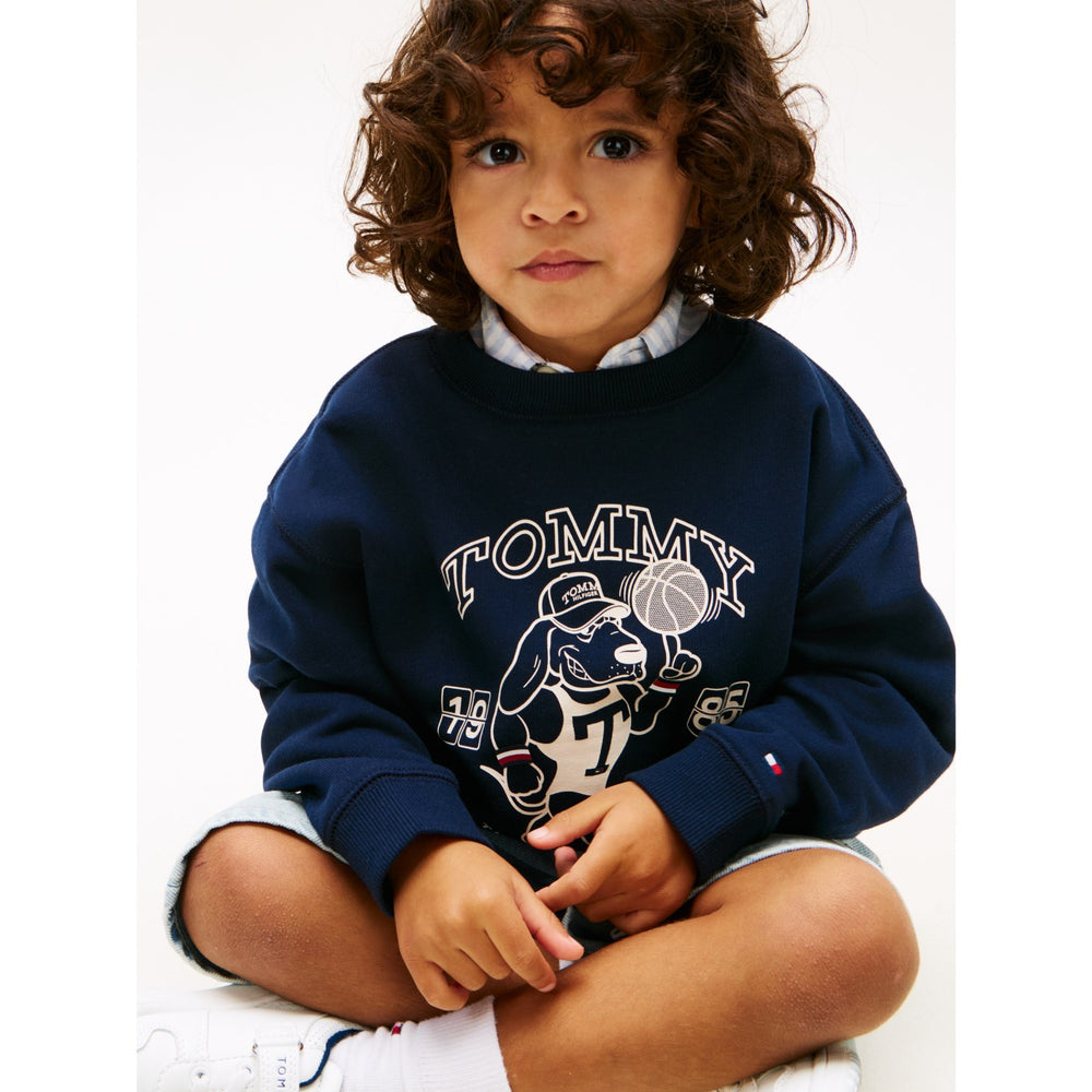 Køb Tommy Hilfiger Dark Night Navy Lb Printed Graphic Sweatshirt