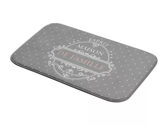 Tapis de Bain 45 x 75 cm Maison de Famille - Microfibre Imprimée