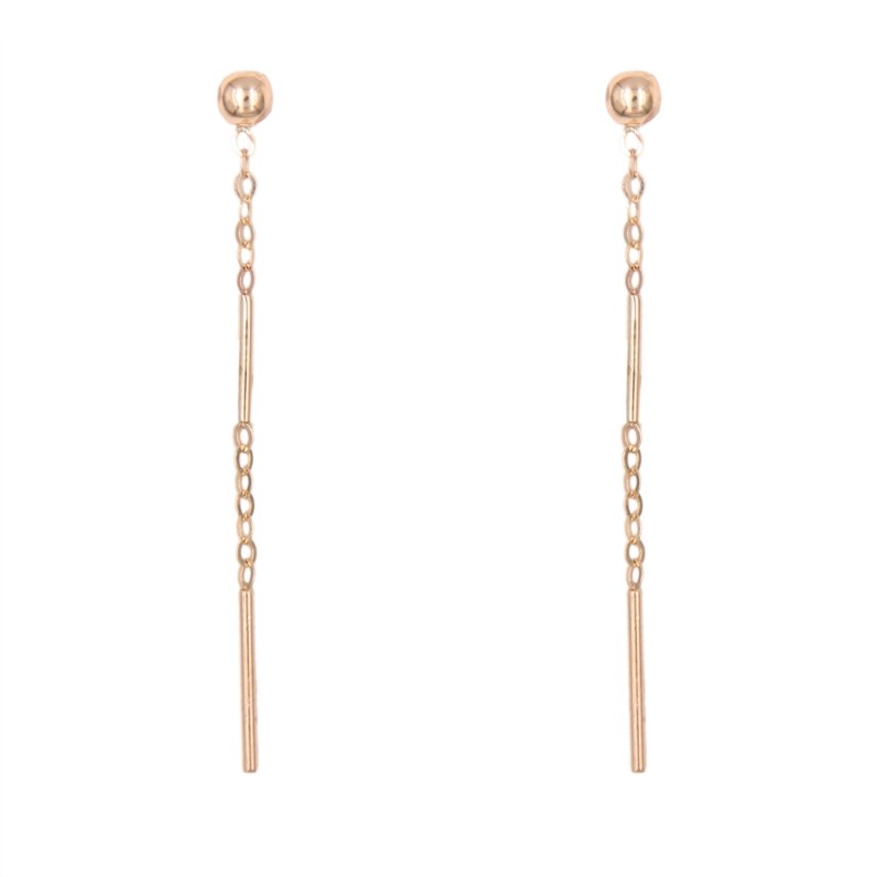 Boucles d'Oreilles Or Jaune Pendantes - Femme