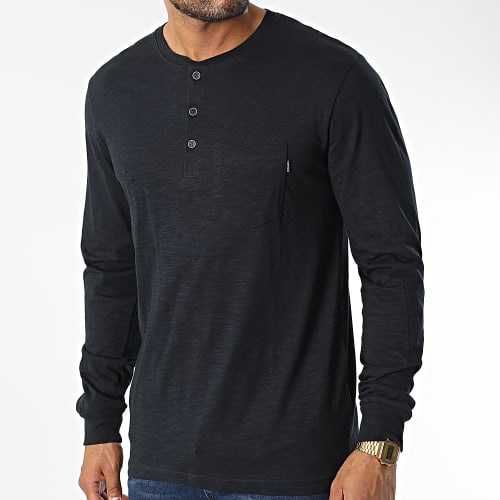 Tee Shirt Manches Longues Luis Bleu Marine Chiné