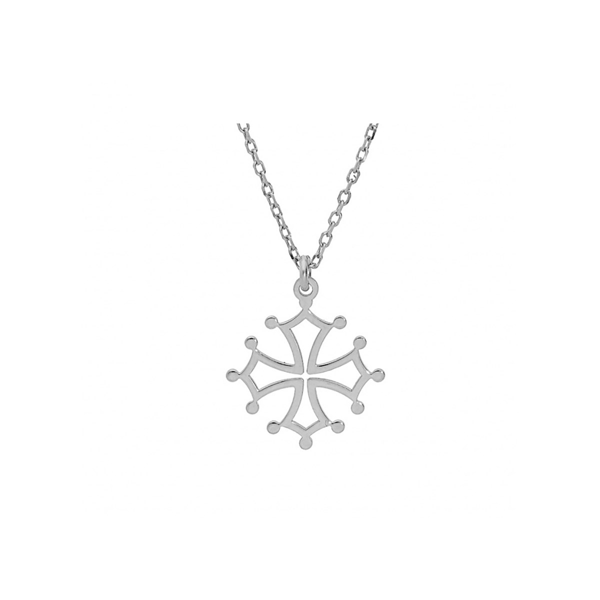 Collier Croix Occitane - Petit modèle  Argent