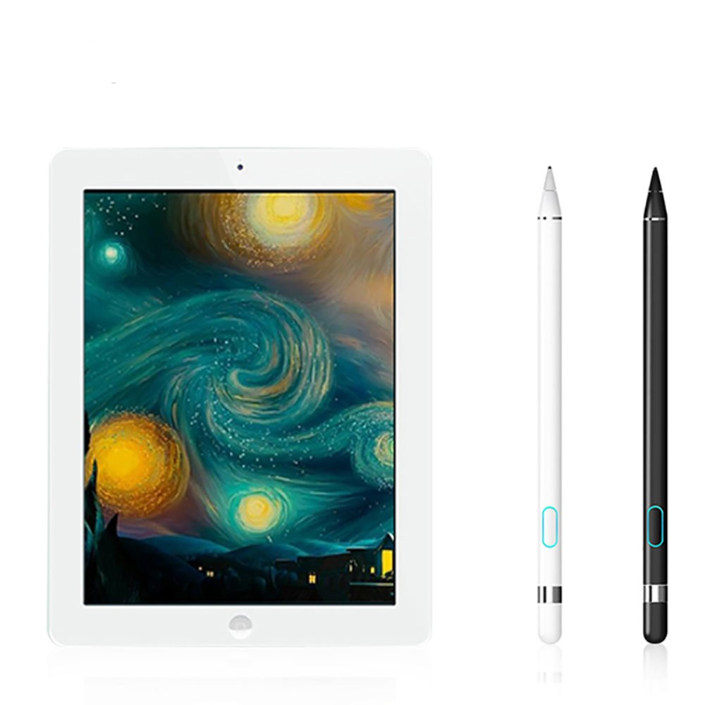 Active Aluminium Stylus Touch Pen mit extra feiner Spitze (IOS / Android) - Weiss