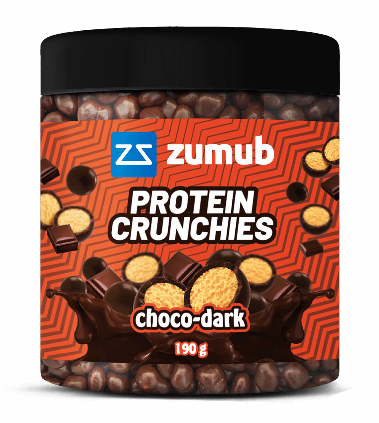 Zumub Protein Crunchies Chocolate Amargo 190 gramas