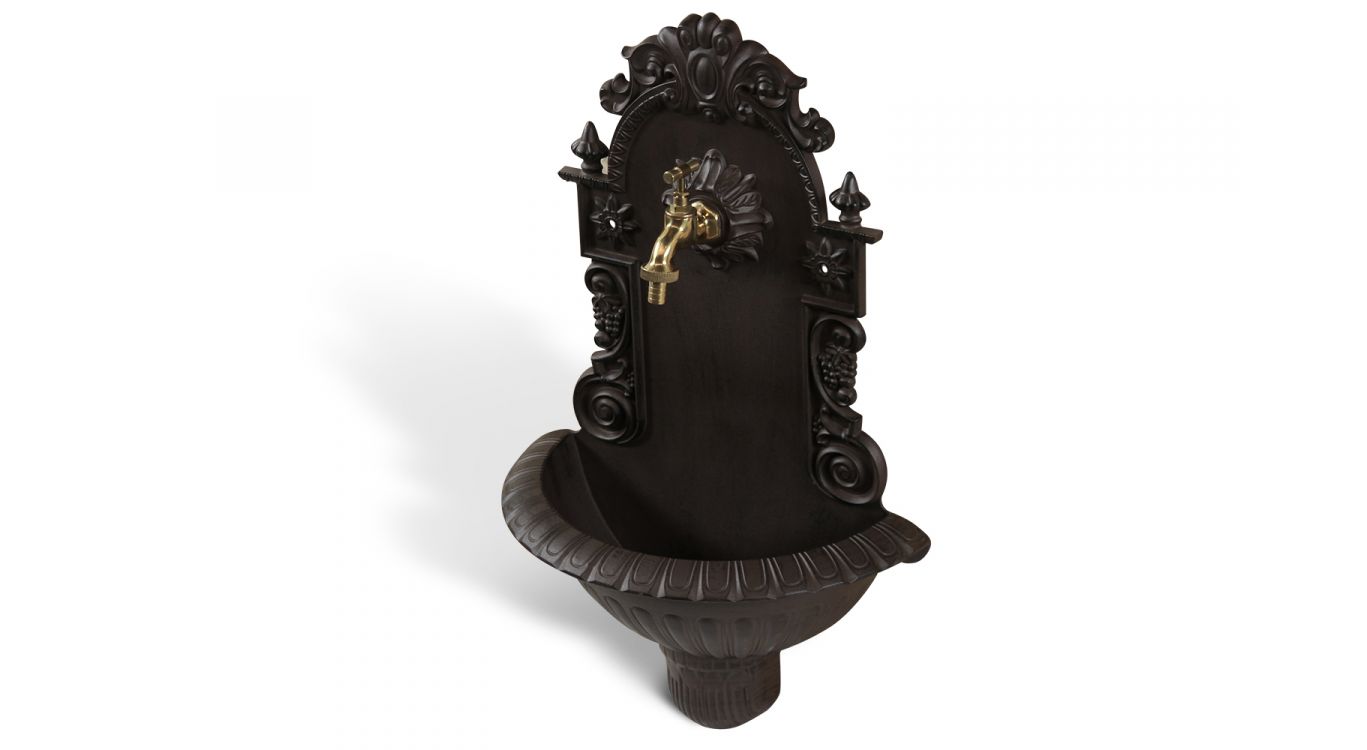 Fontaine de jardin aluminium marron 37x18.5x61.5cm