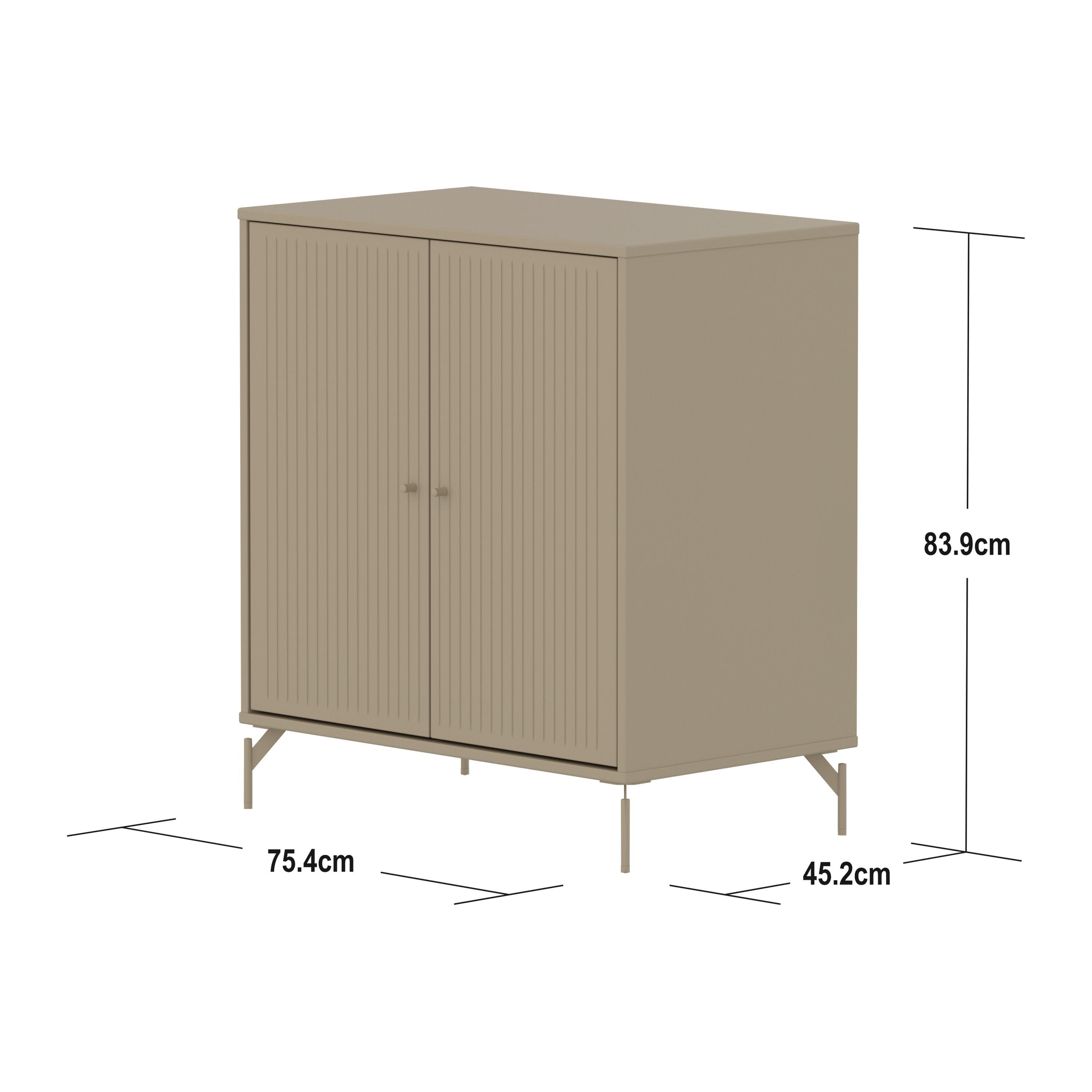 SAGA Rega groov front Tür oat,oat kno/Fü - Oat / B: 75.0 cm x T: 45.0 cm x H: 84.0 cm