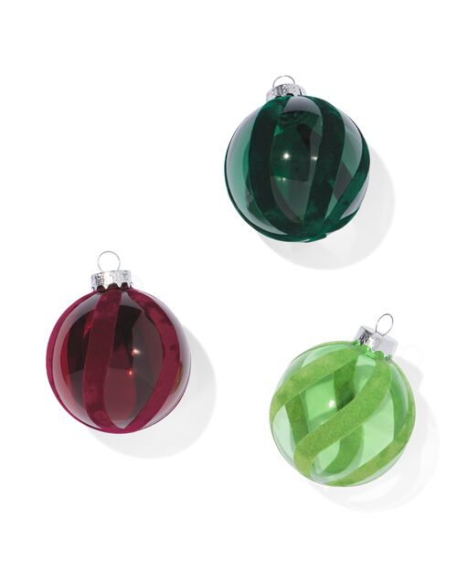 suspensions de Noël vertes - 3 pièces
