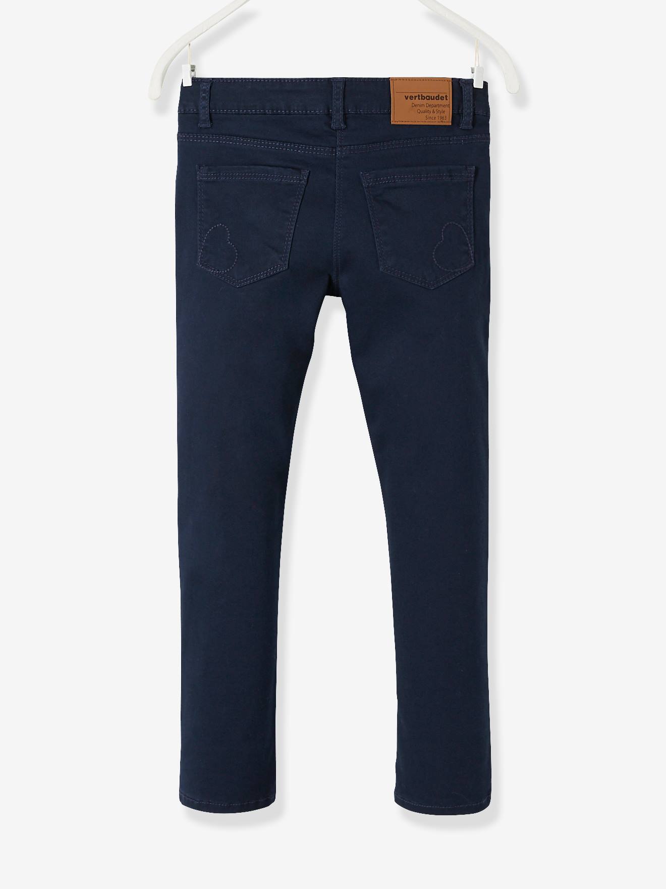 Calças Morphologik slim fit para meninas, quadris largos, modelo STONG, cor marrom claro lisa.