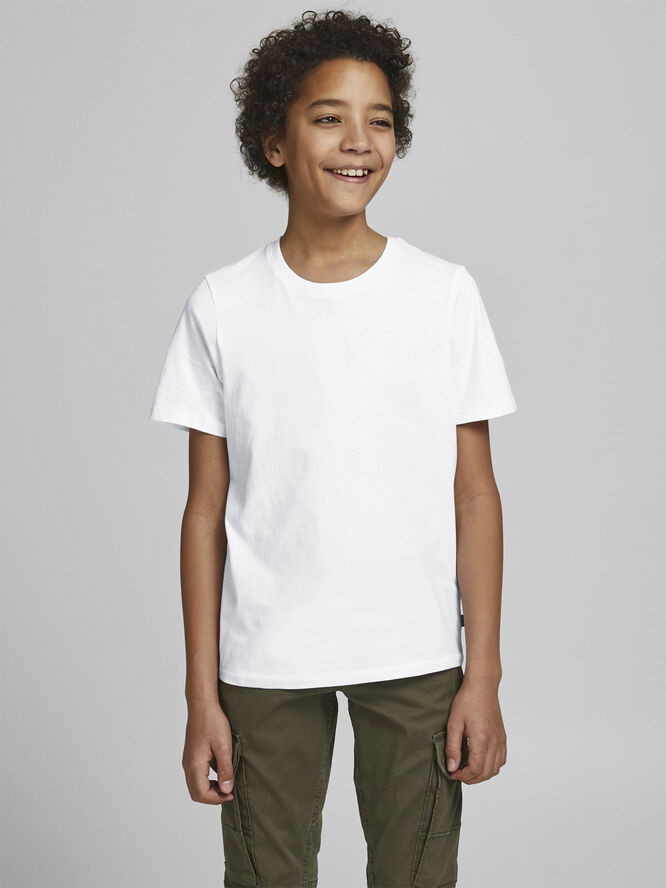 Jack & Jones JJEORGANIC BASIC TEE SS O-NECK NOOS White