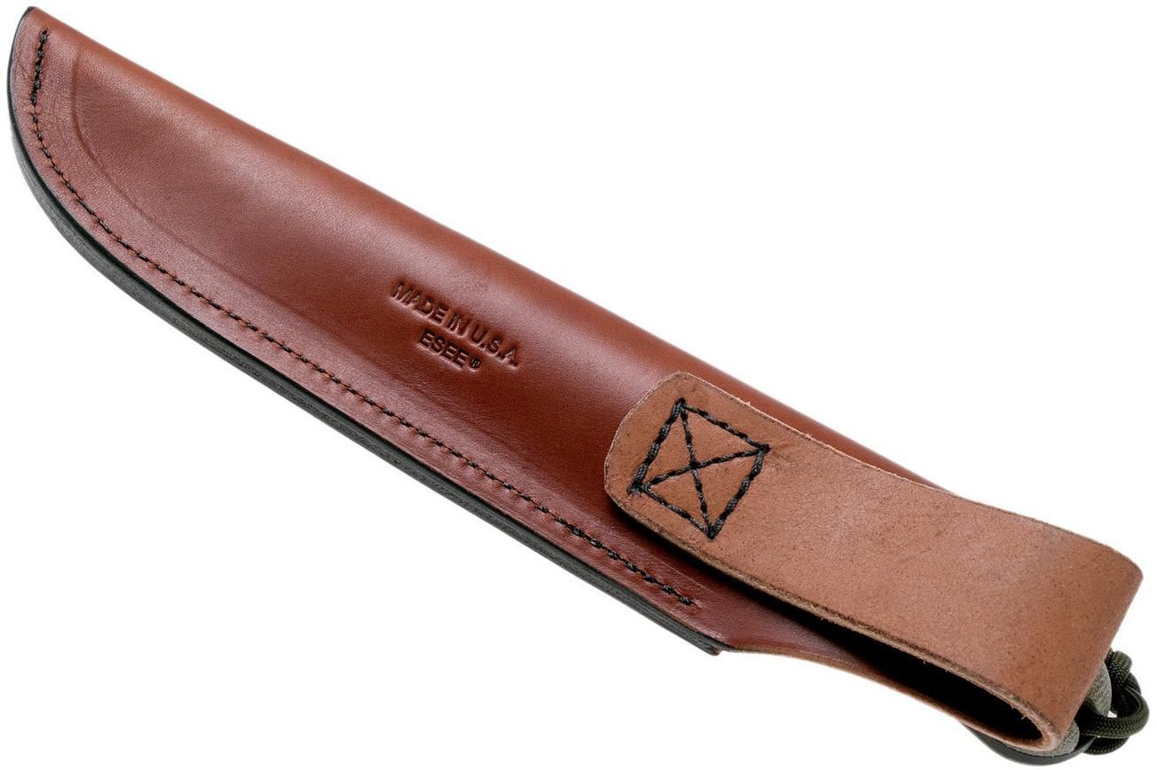 ESEE Model 6HM bushcraftmes Modified Handle, lederen schede