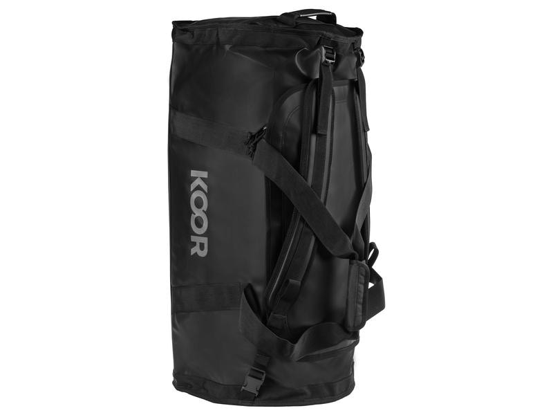 KOOR Duffle Bag Sooma 70 l, Schwarz Wasserabweisende Reisetasche