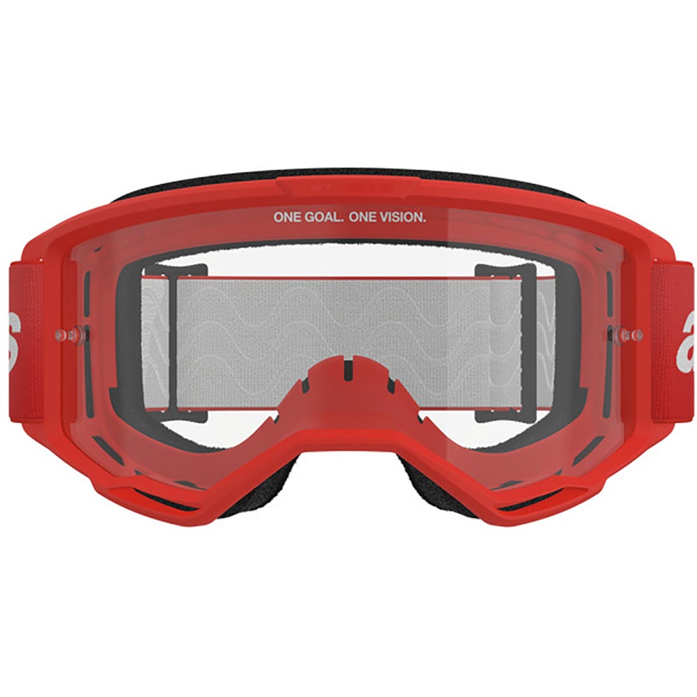 Alpinestars - Masque Vision 3 Wordmark Rouge / Blanc / Transparent