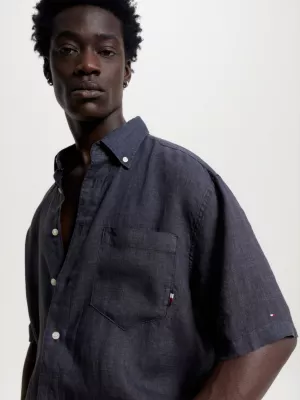 Camisa de manga curta Tommy Hilfiger x Vacation em linho