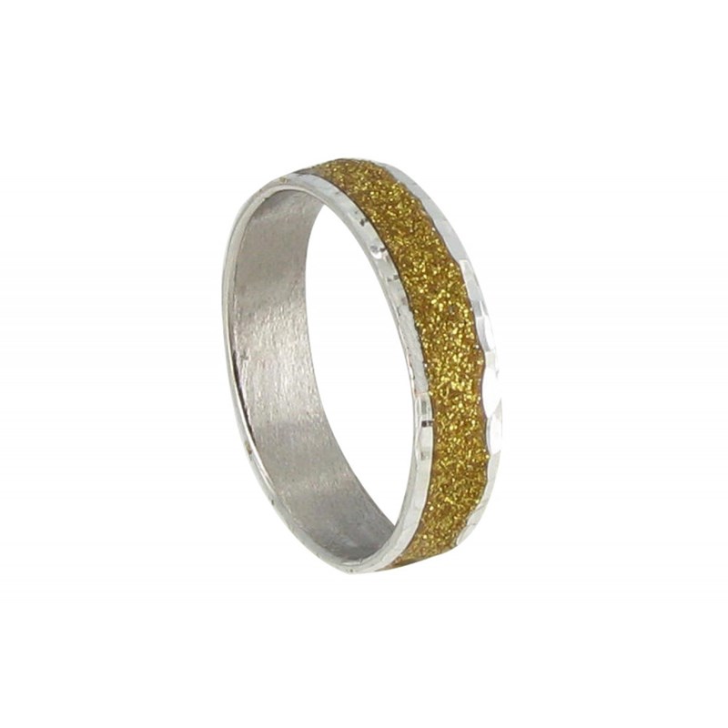 Bague Argent Paillettes Or