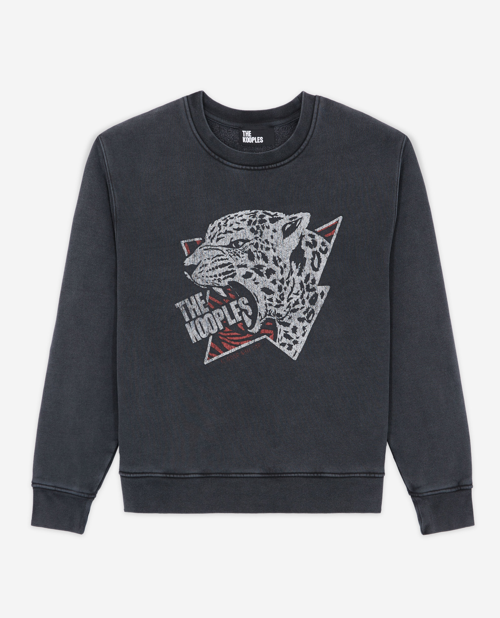 Sweatshirt sérigraphié tigre noir