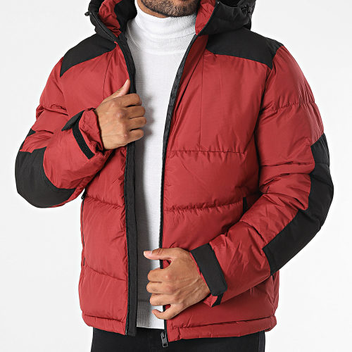 Doudoune Capuche Cootis Rouge Noir
