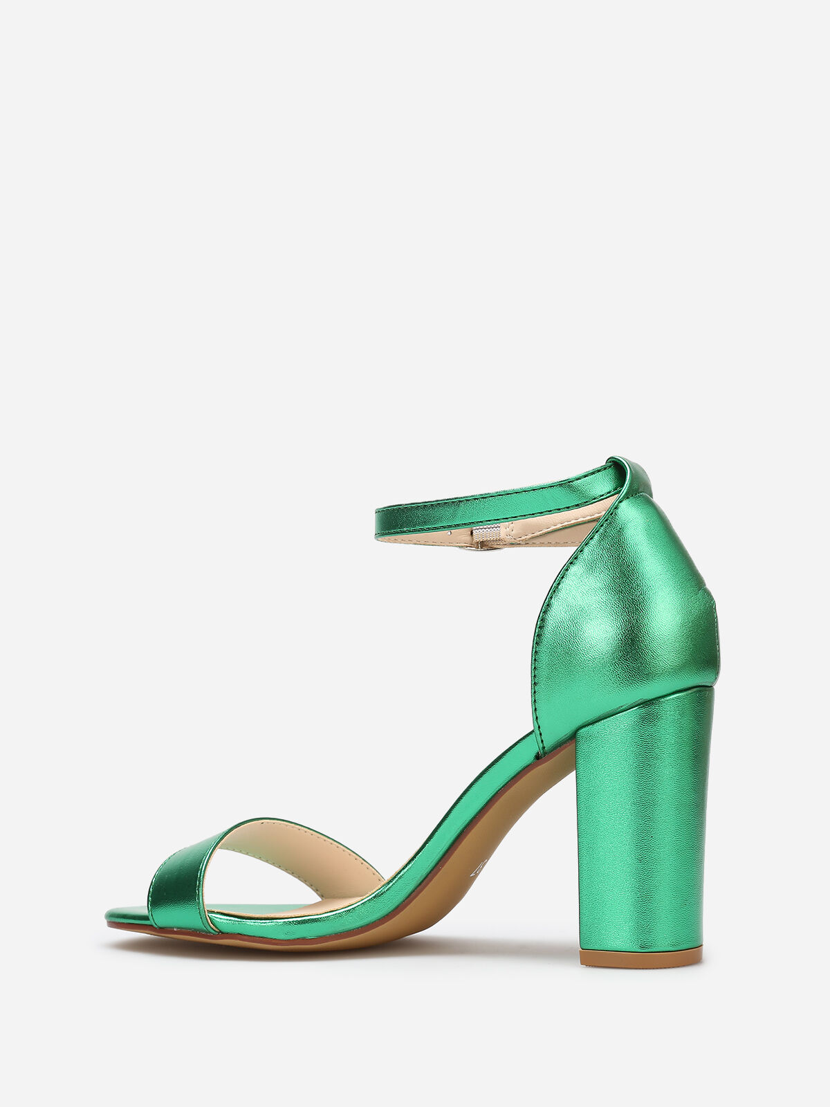 Sandales en simili à effet irisé- Vert