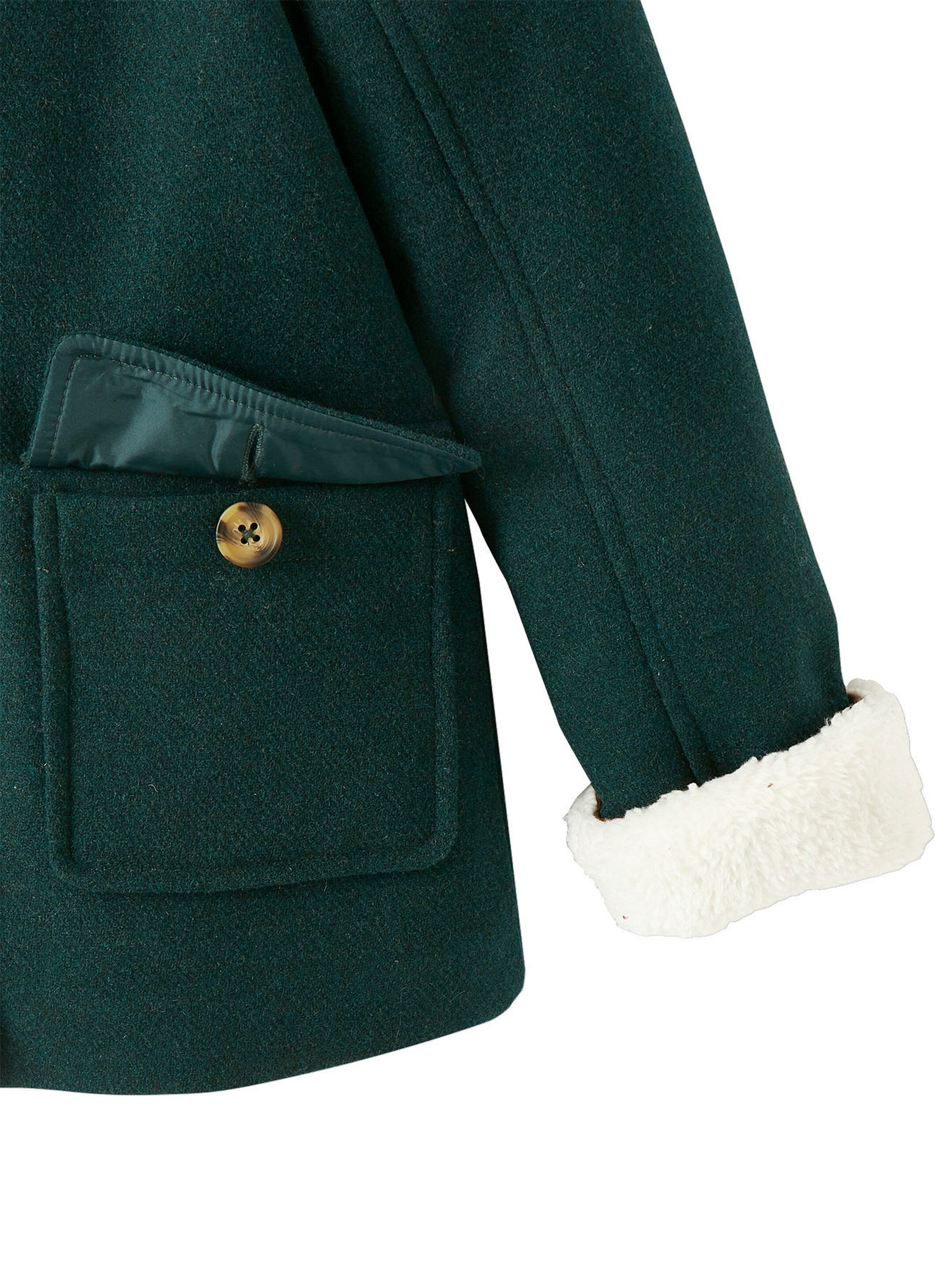 Vertbaudet Mädchen Wintermantel mit Recycling-Polyester dunkelgrün