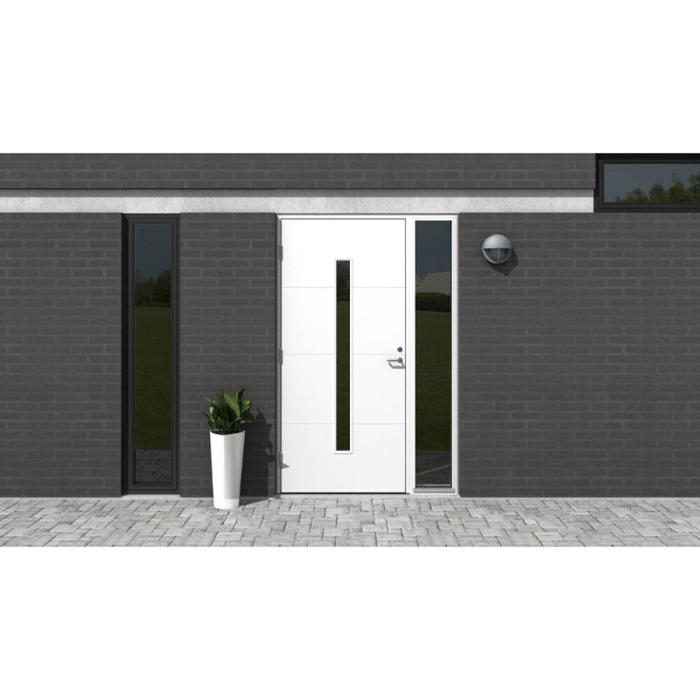SIDELYS YTTERDØR 4X21 SVART-HELGLASS