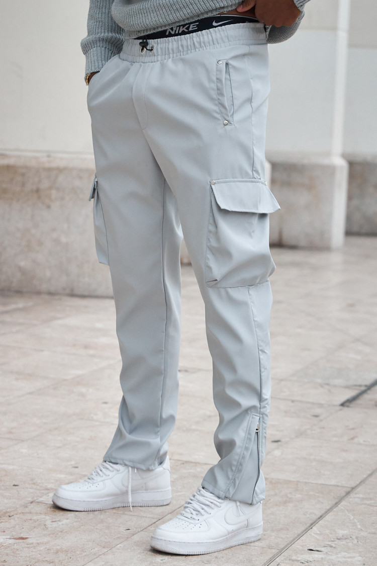 Pantalon cargo gris