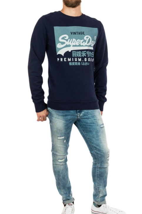 sweat superdry m2010153a adq rich navy