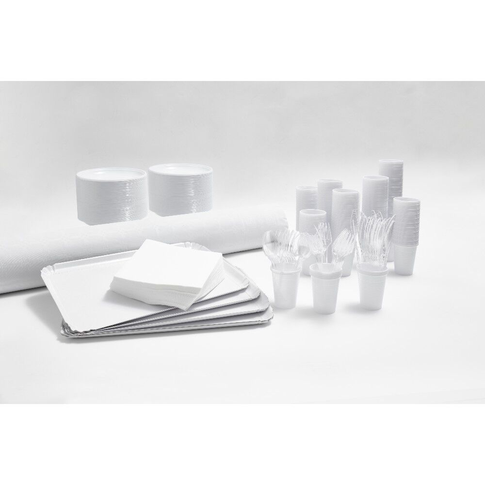 Serviette carrée blanche Tex Touch 2 plis en papier x40