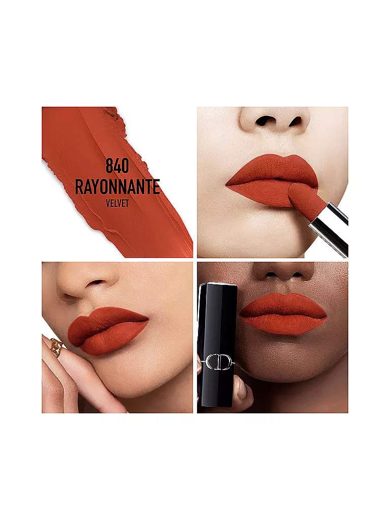 DIOR Lippenstift - Rouge Dior Velvet Lipstick (840 Rayonnante) beere