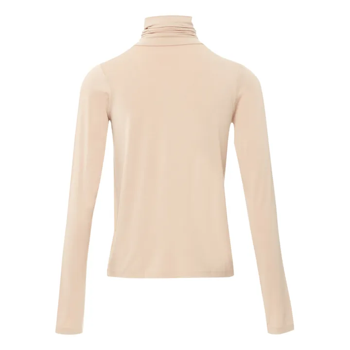Baserange Col Roulé Bamboo Jersey | Beige Nude