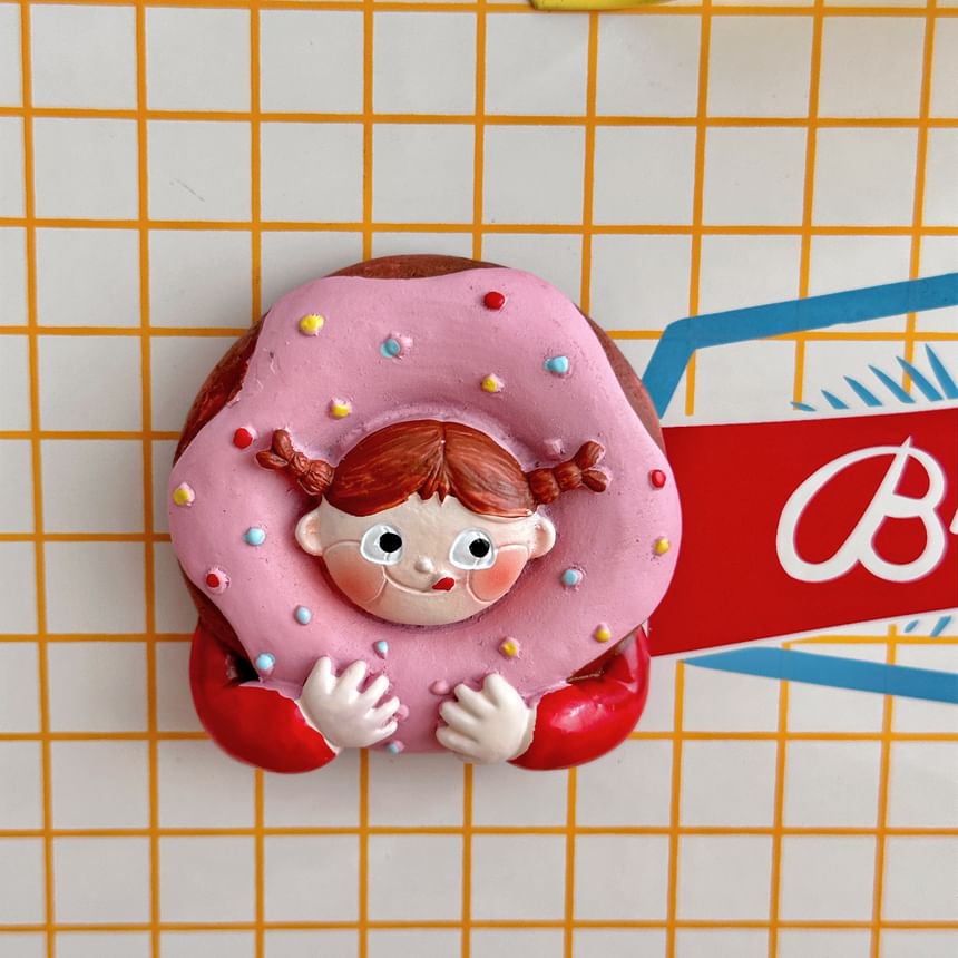 Indus - Food Girl Hars Koelkastmagneet (Diverse Ontwerpen) / Set