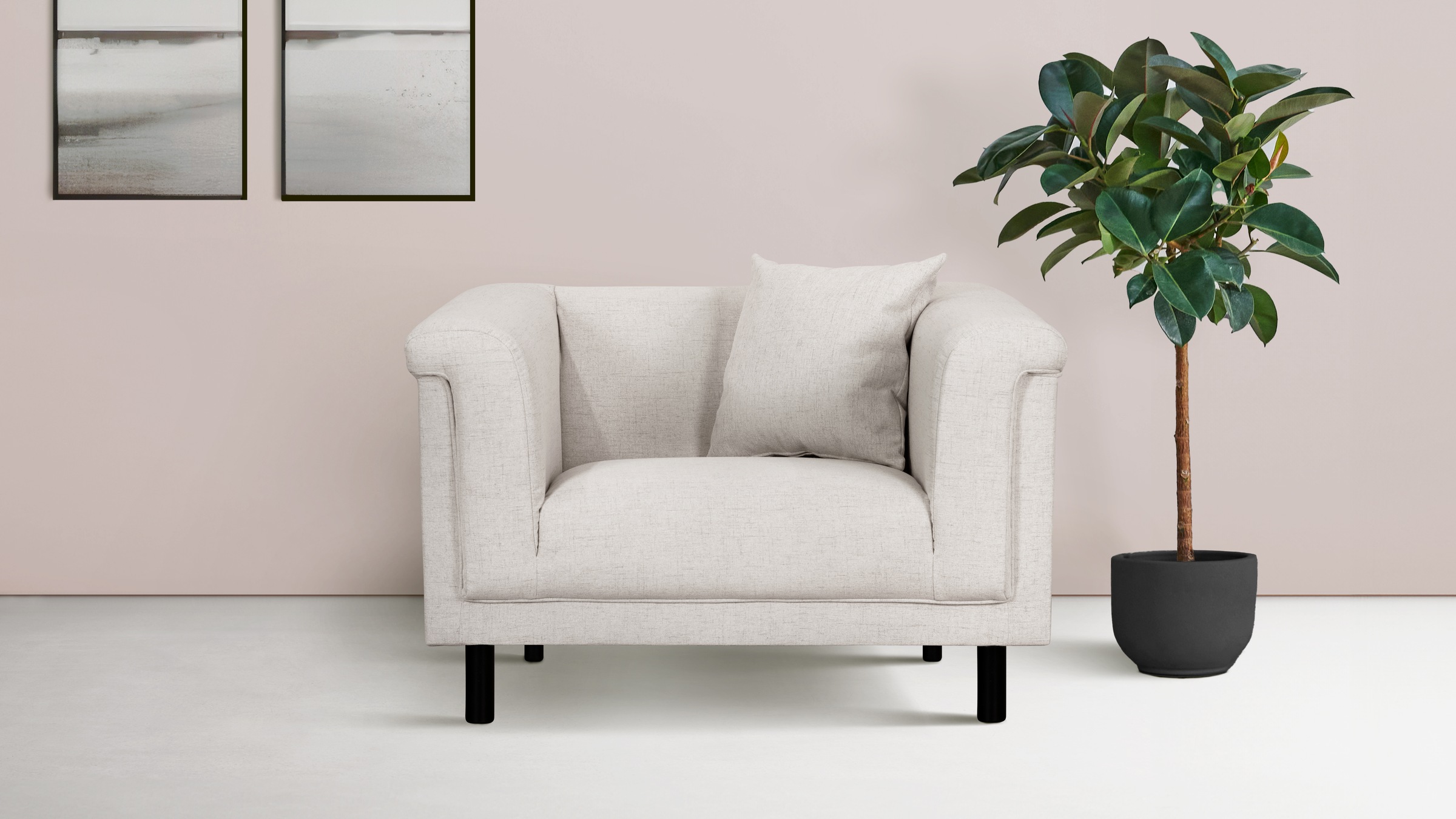 Home affaire Sessel »AGNIA   B/T/H: 100/85/71 cm« incl. Zierkissen, auch in Cord und Bouclé