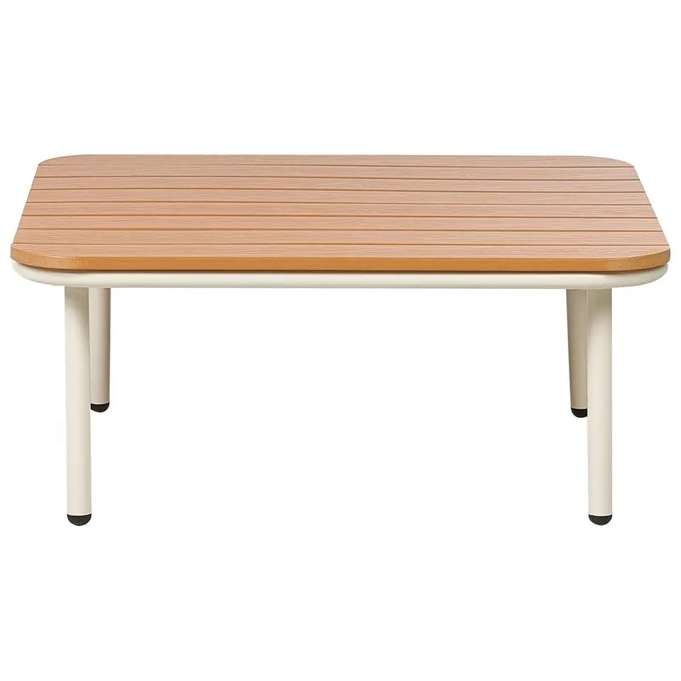 SENISE - Tuinsalontafel - Lichthout - 74 x 74 cm - Kunsthout