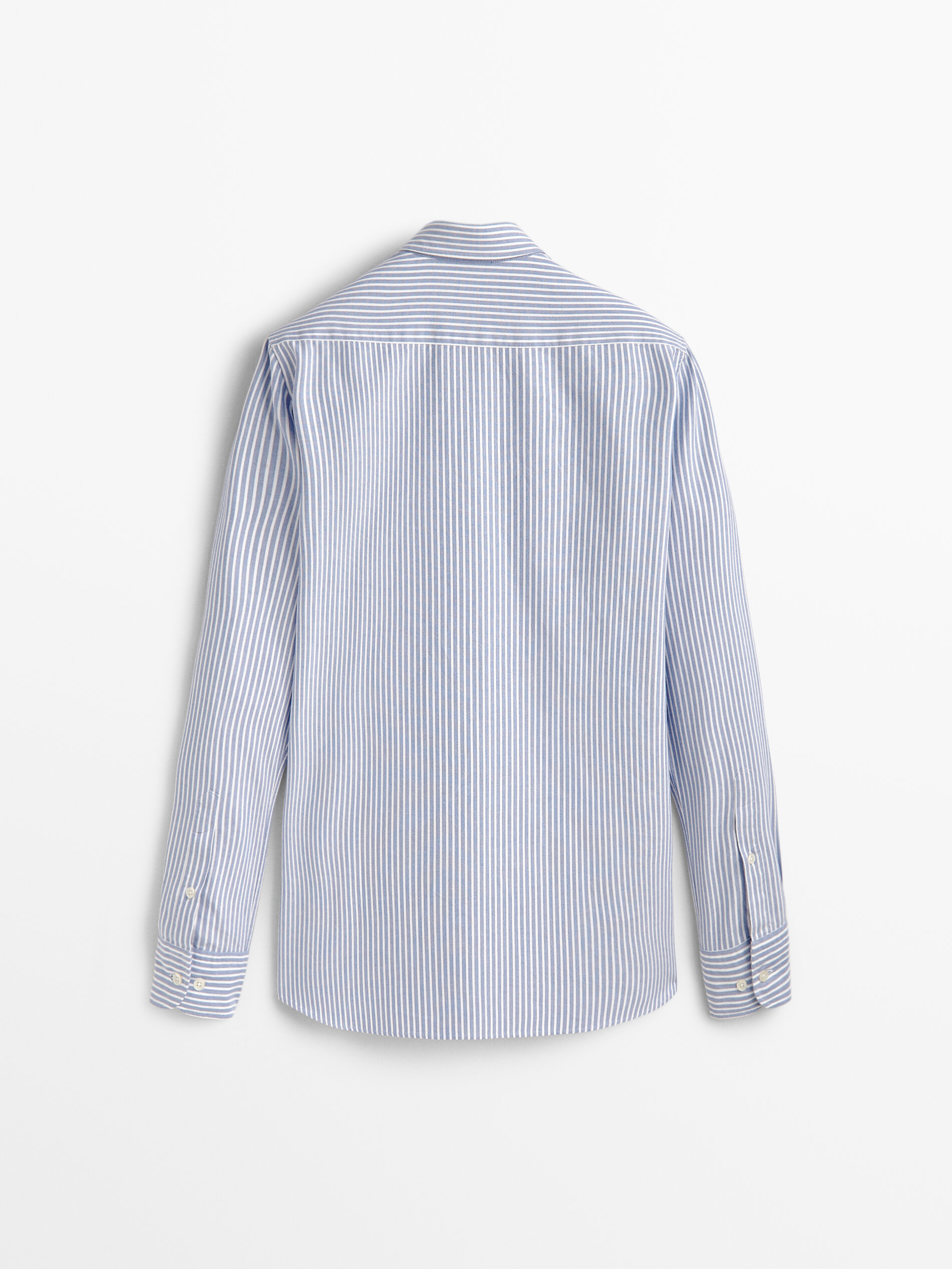 Camisa Oxford Rayas de algodão, corte regular - AZUL MARINHO