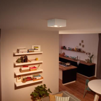 Philips opbpouwspot Box wit - Incl 4X LED 4,5W WarmGlow dimbaar