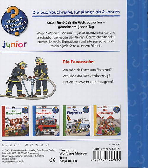 Die Feuerwehr / Wieso? Weshalb? Warum? Junior Bd.2