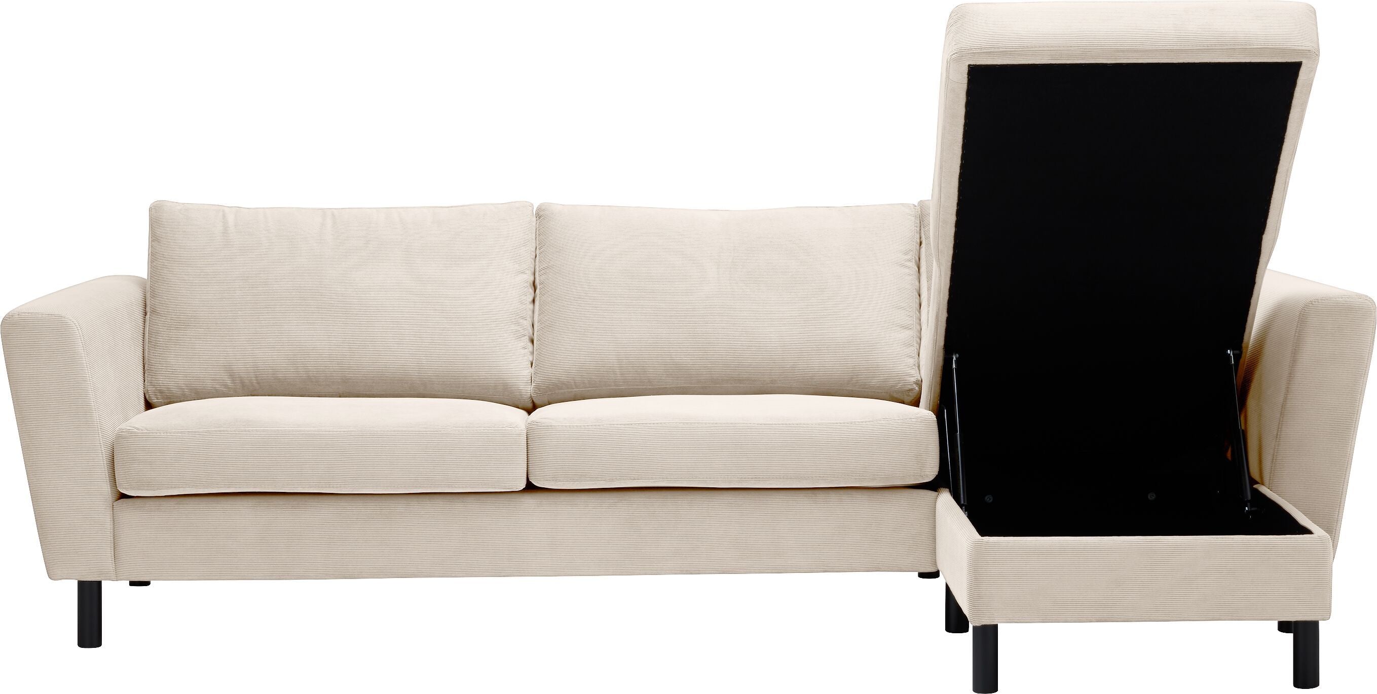 DIENER Ecksofa - Weiss / B: 235.0 cm x T: 156.0 cm x H: 81.0 cm