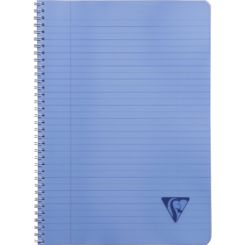 Cahier spirale Clairefontaine Linicolor fresh 21 x 29,7 cm 180 pages ligné + marge couverture plastique polypropyène rainuré Couleur aléatoire - Assortis