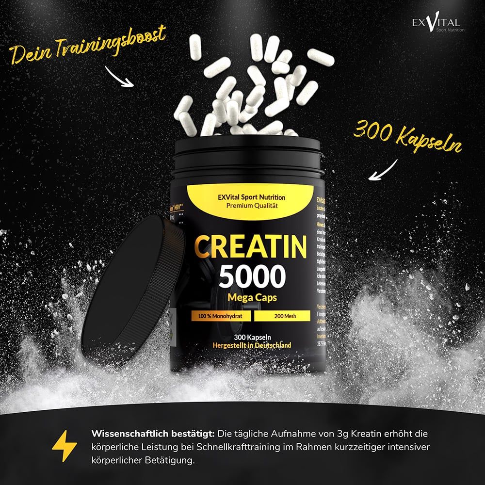 EXVital® Creatin 5000 Monohydrat mega caps