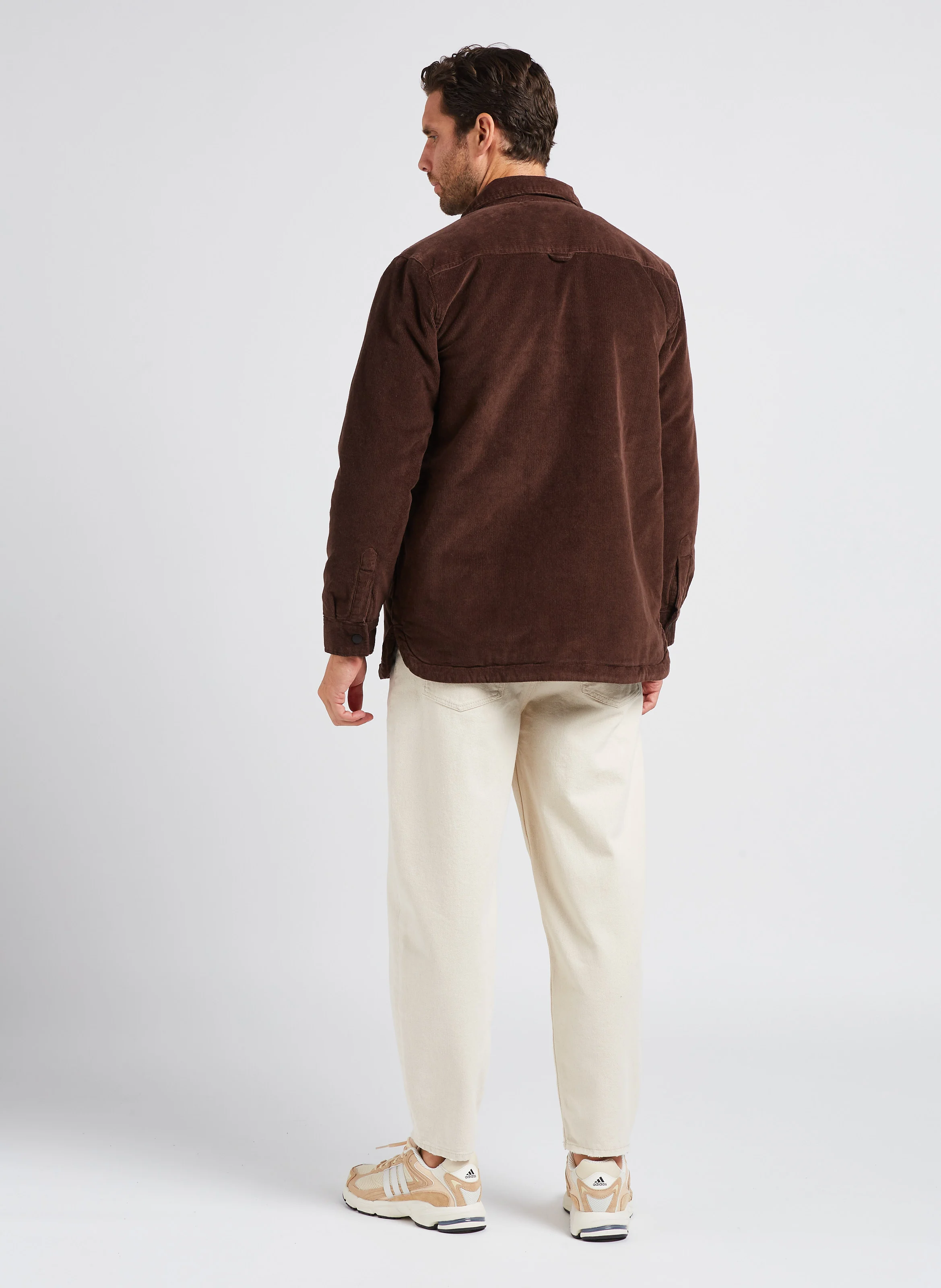 Veste col classique en coton bio mélangé | Marron