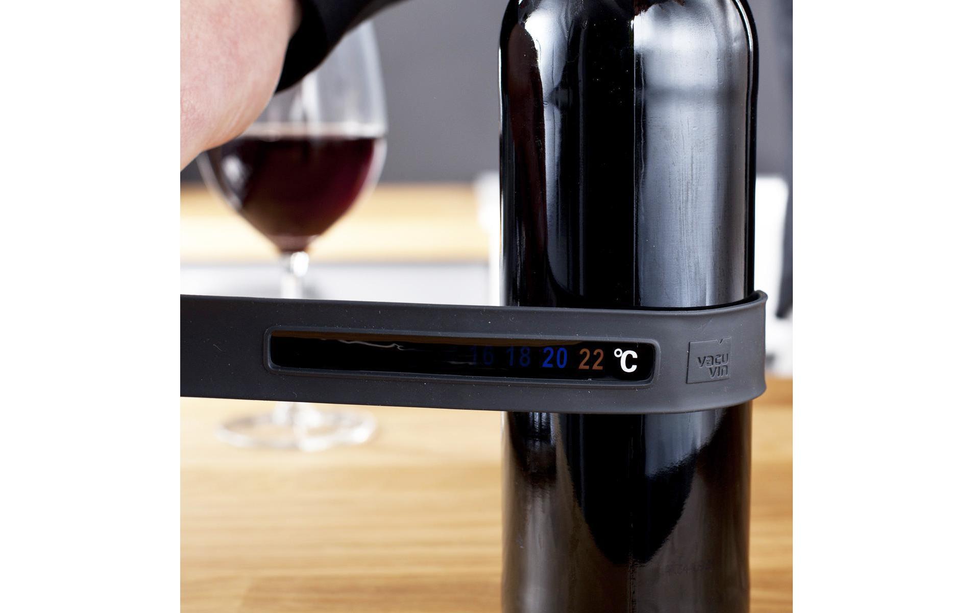 Weinthermometer Wine SnapAccessoire für Weinliebhaber, schwarz