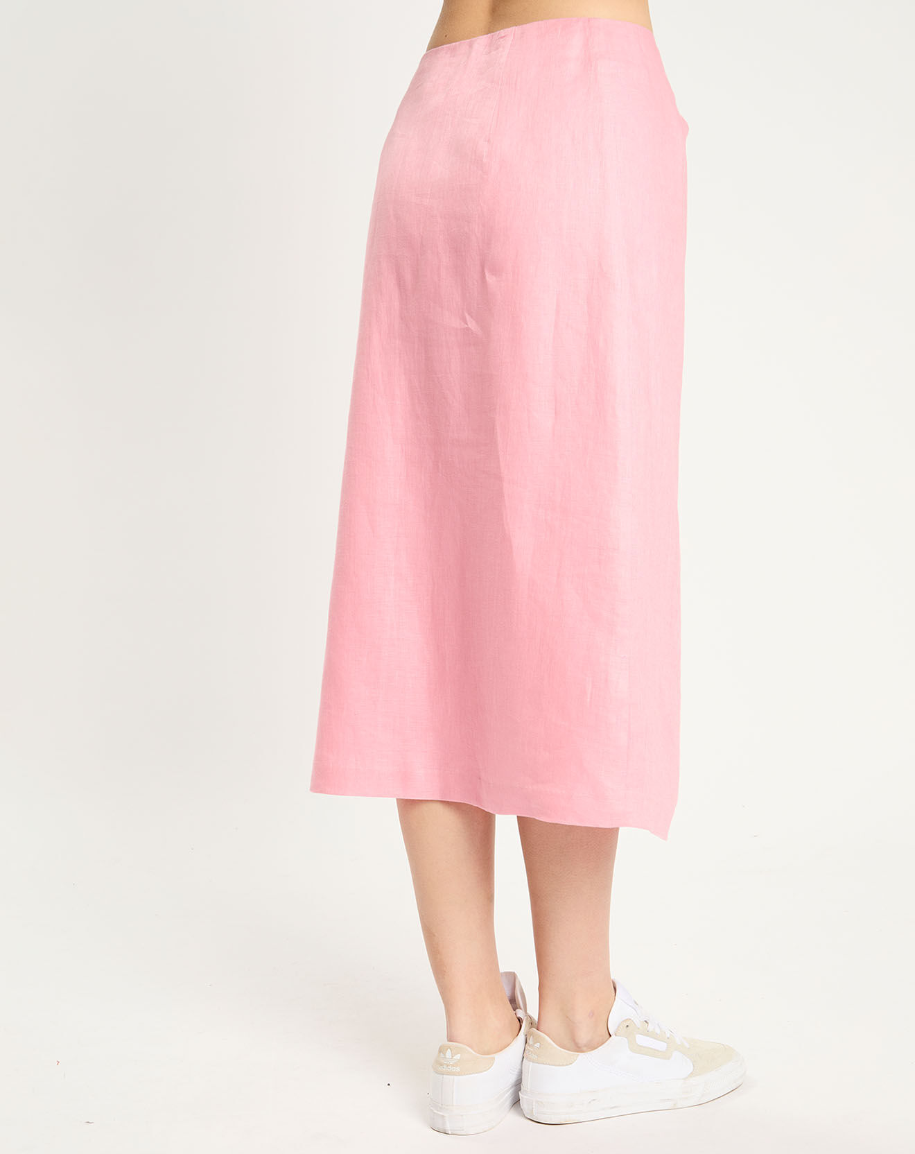 Scotch & Soda Jupe Midi 100% Lin rose