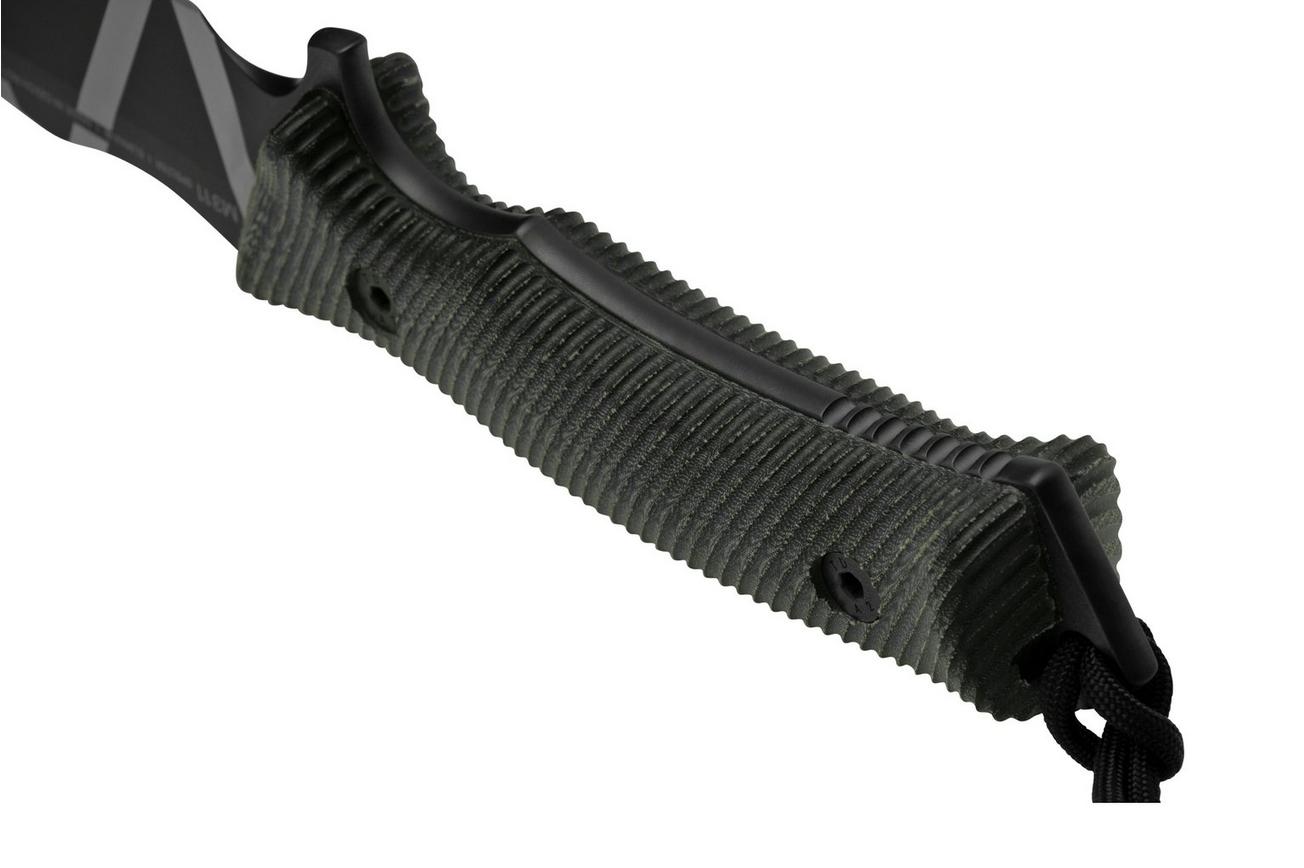 ANV Knives M311 SPELTER DLC Camo Elmax, Black Micarta Handle, Black Kydex Sheath, survivalmes