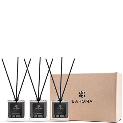 Coffret diffuseurs d'ambiance - Patchouli & Musk, Vetiver & Cedarwood & Black Sandalwood - 3 x 50 ml