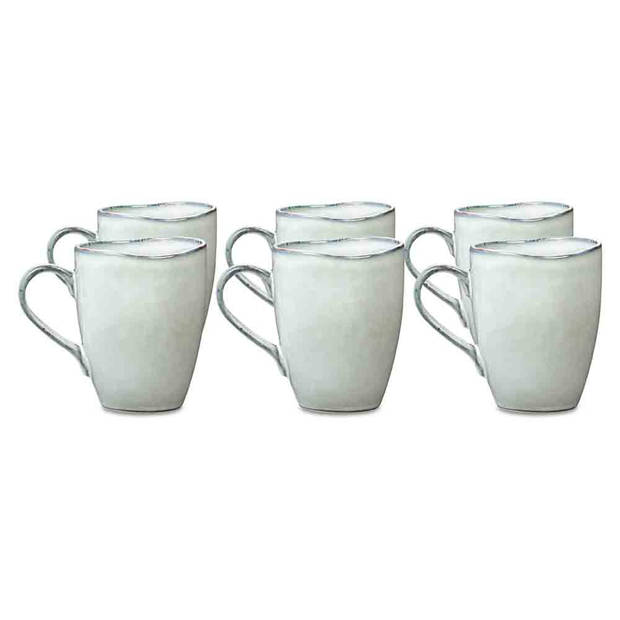 Blokker Ottawa mok - met oor - 30 cl - lichtgroen - 6 stuks